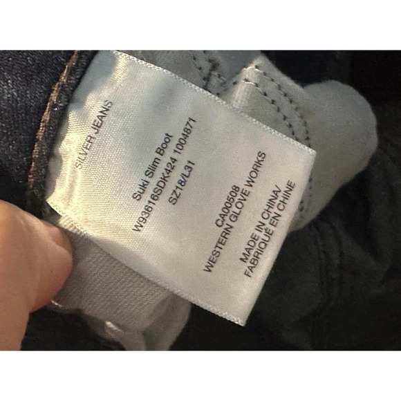 Silver Jeans Suki Slim Boot Mid Rise - Size 18 L31 - Picture 8 of 8